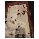 Collection of Assorted Semi-Precious Stone Beads and Findings for Jewelry Making