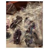 Collection of Purple Gemstone Beads and Tumbled Stones Assortment