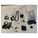 Assorted Black Onyx Gemstone Beads and Beaded Strands Collection
