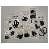 Collection of Assorted Black Onyx and Gemstone Beads and Cabochons
