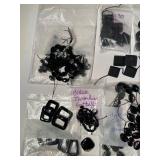 Collection of Black Gemstone Beads and Cabochons for Jewelry Making