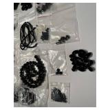 Large Collection of Black Gemstone Beads and Cabochons in Assorted Styles