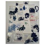 Collection of Assorted Blue Gemstone and Glass Beads for Jewelry Making
