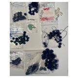 Collection of Assorted Blue Gemstone and Glass Beads for Jewelry Making
