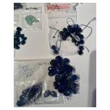 Collection of Assorted Blue Gemstone and Glass Beads for Jewelry Making