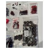 Collection of Garnet and Red Gemstone Beads and Strands Assorted Sizes