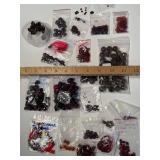 Collection of Garnet and Red Gemstone Beads and Strands Assorted Sizes