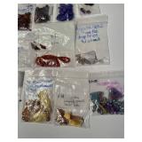 Collection of Assorted Gemstone Beads in Mixed Sizes and Colors