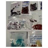 Collection of Assorted Gemstone Beads in Mixed Sizes and Colors