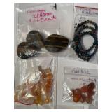 Collection of Assorted Semi-Precious Gemstone Beads and Stones
