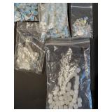 Collection of Assorted Blue and Iridescent Beads for Jewelry Making