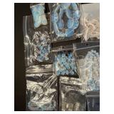 Collection of Assorted Blue and Iridescent Beads for Jewelry Making