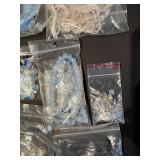 Collection of Assorted Blue and Iridescent Beads for Jewelry Making