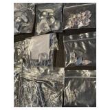 Assorted Clear Glass and Crystal Bead Lot with Necklace Findings