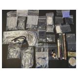 Bulk Collection of Assorted Glass and Seed Beads with Findings