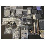 Bulk Collection of Assorted Glass and Seed Beads with Findings