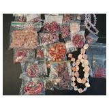 Assorted Gemstone and Glass Beads Crafting Lot