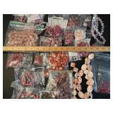 Assorted Gemstone and Glass Beads Crafting Lot