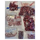 Large Lot of Rhodochrosite and Rose Quartz Gemstone Beads Assortment