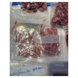 Large Lot of Rhodochrosite and Rose Quartz Gemstone Beads Assortment