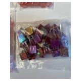 Collection of Assorted Pink and Red Gemstone Beads in Mixed Shapes and Sizes