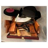 Collection of Jewelry Display Stands, Risers, Mannequin Busts, and Display Props