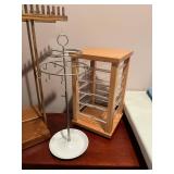 Lot of 3 Jewelry Organizer Stands and Display Cabinet