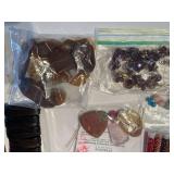 Large Assortment of Gemstone and Glass Beads for Jewelry Making