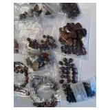 Assorted Collection of Semi-Precious Stone Beads and Bracelets in Various Shapes