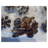 Assorted Collection of Semi-Precious Stone Beads and Bracelets in Various Shapes