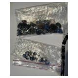 Collection of Beaded Fashion Necklaces and Earrings with Storage Basket