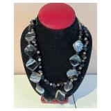 Collection of Beaded Fashion Necklaces and Earrings with Storage Basket