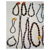 Collection of Beaded Semi-Precious Stone Necklaces and Bracelets