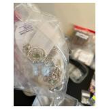 Collection of Jewelry Making Supplies and Finished Silver Jewelry