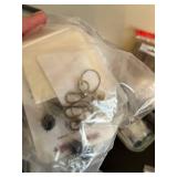 Collection of Jewelry Making Supplies and Finished Silver Jewelry