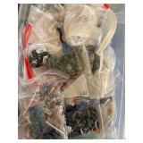 Bulk Lot of Assorted Beads and Gemstone Strands in Storage Bags