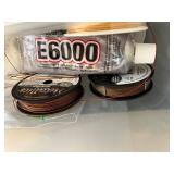 Beading and Jewelry Making Supplies Collection with Wires, Spools, and Beads