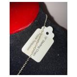 18-Inch Sterling Chain Necklace with Purple Turquoise Pendant