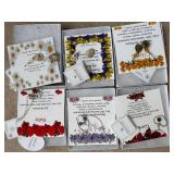 Set of 6 Argentium Silver Birthstone Jewelry Pieces in Gift Boxes