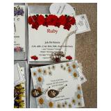 Set of 6 Argentium Silver Birthstone Jewelry Pieces in Gift Boxes