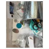 Large Lot of Metal Crafting Supplies and Tools in Storage Bins