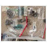 Large Collection of Assorted Beads and Strands in Plastic Storage Bin