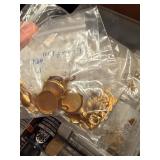 Large Assortment of Themed Gold Tone Metal Charms in Bags