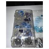 Large Assorted Lot of Gemstone, Glass, and Shell Beads with Organizer Case