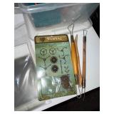 Mixed Media Jewelry and Crafting Lot with ICE Resin, Art Supplies and Tools