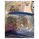 Large Assorted Jewelry and Findings Lot with Beads, Chains, and DIY Supplies