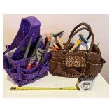 Lot of Beading and Jewelry Making Tools in Organizer Bags