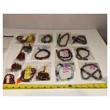 Collection of Jasper and Sandstone Bead Bracelets and Loose Beads