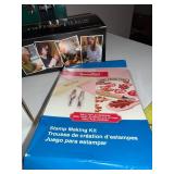 Mixed Lot of Crafting Tools and Supplies Including Bernzomatic Micro Torch, CraftOptics, and Stamp Making Kit