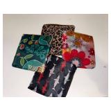 Set of 4 Reusable Foldable Shopping Bags Assorted Patterns